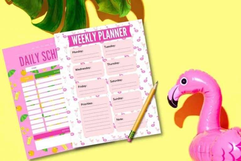 summer schedule for kids printables