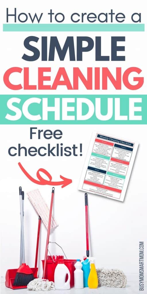 stay at home mom cleaning schedule