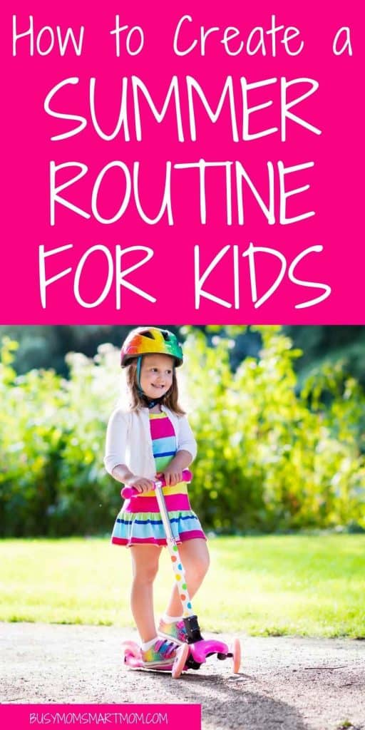 daily routine for kids in summer