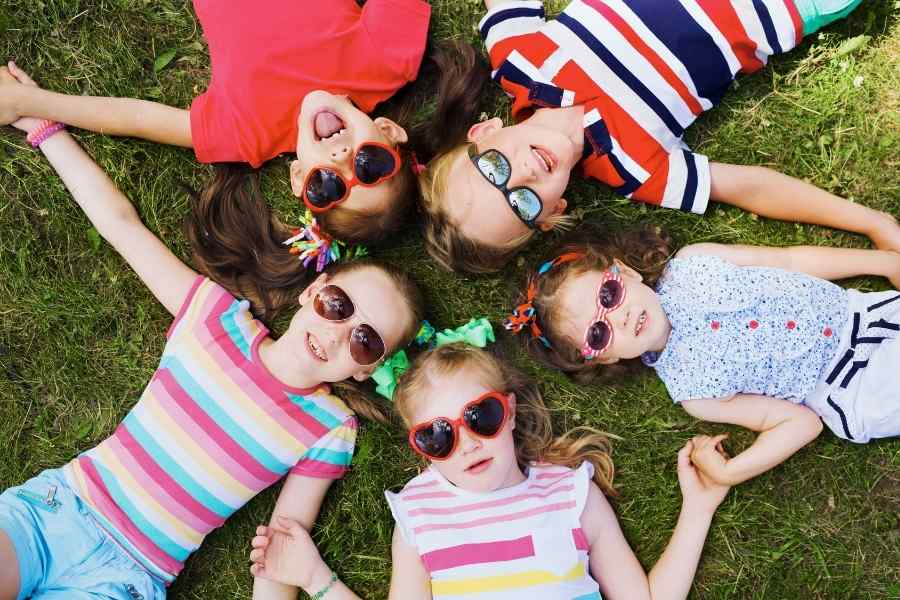 kids spending time outside in summer