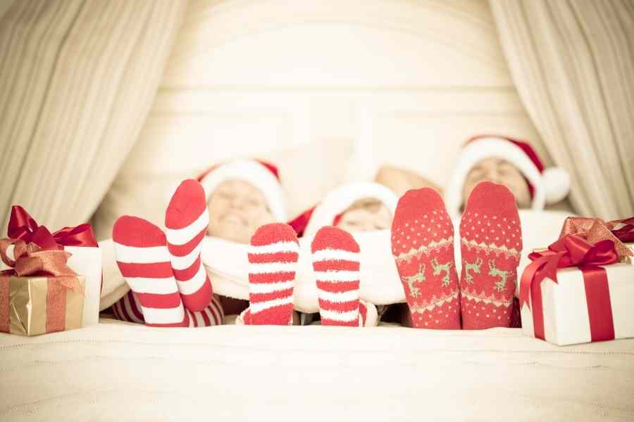 family enjoying christmas