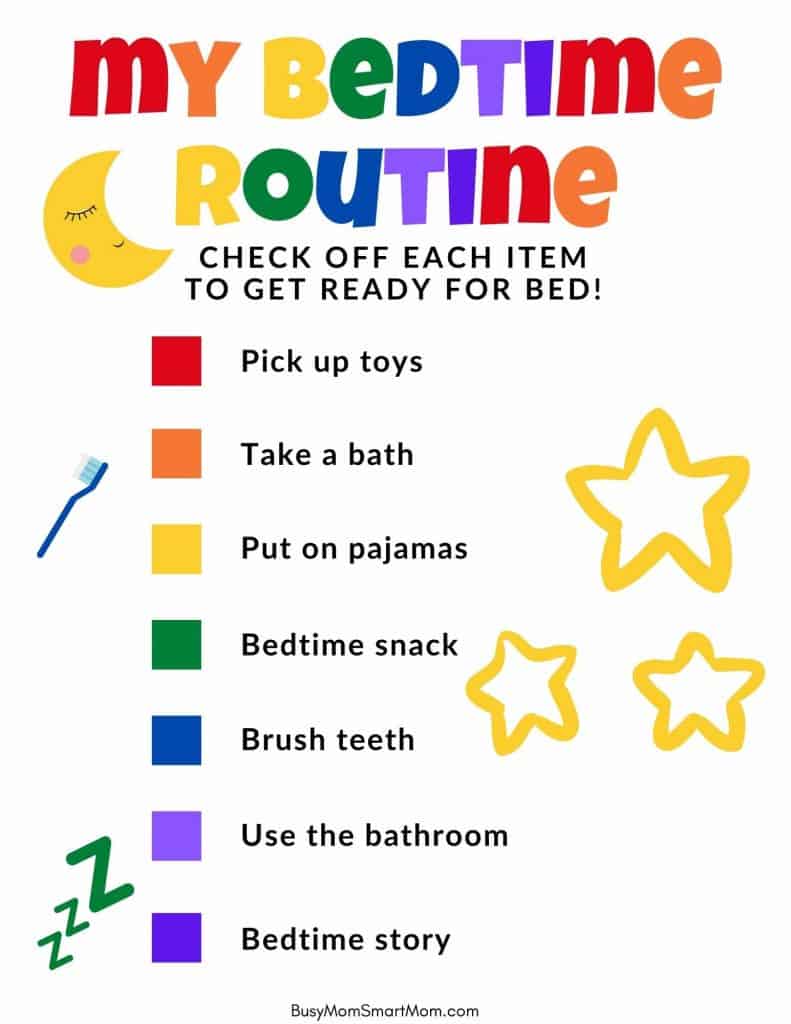 Snoozes the Bedtime Bunny Bedtime Routine Chart chart Only 