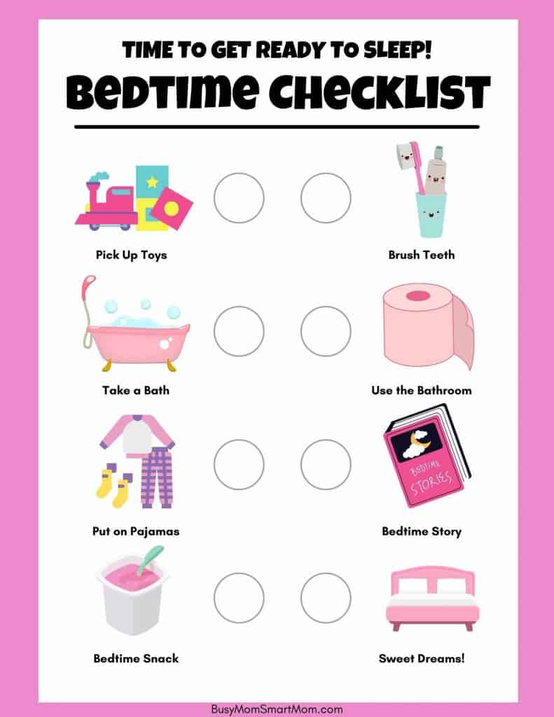 Bedtime Routine Chart Free Printable Pdf