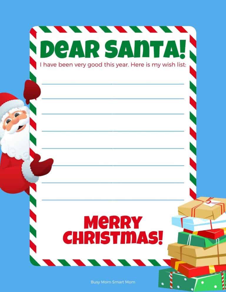 Christmas Wish List Printable (4 Free Santa Wish List Templates for ...