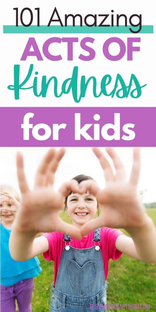 acts of kindness for kids pinterest image