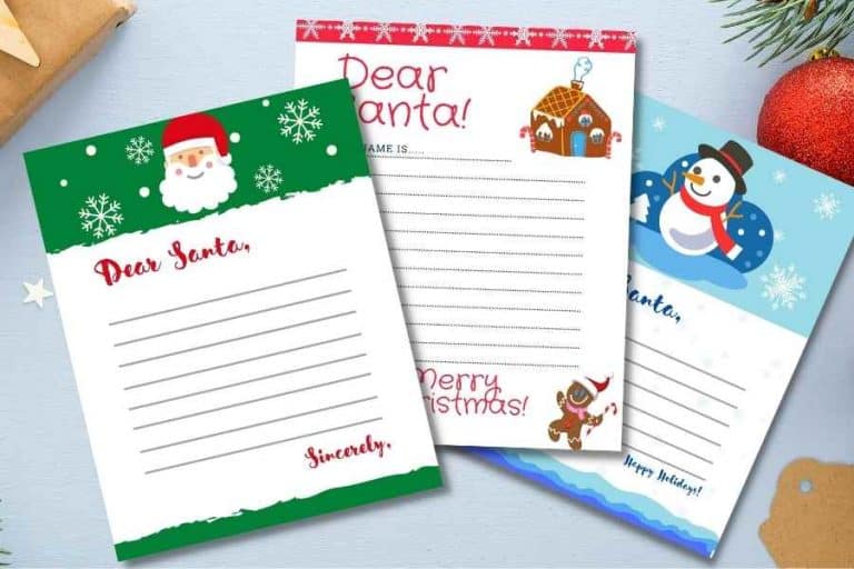 dear santa letter printables