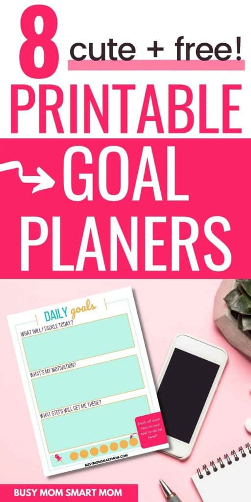 goal setting worksheets pinterest image