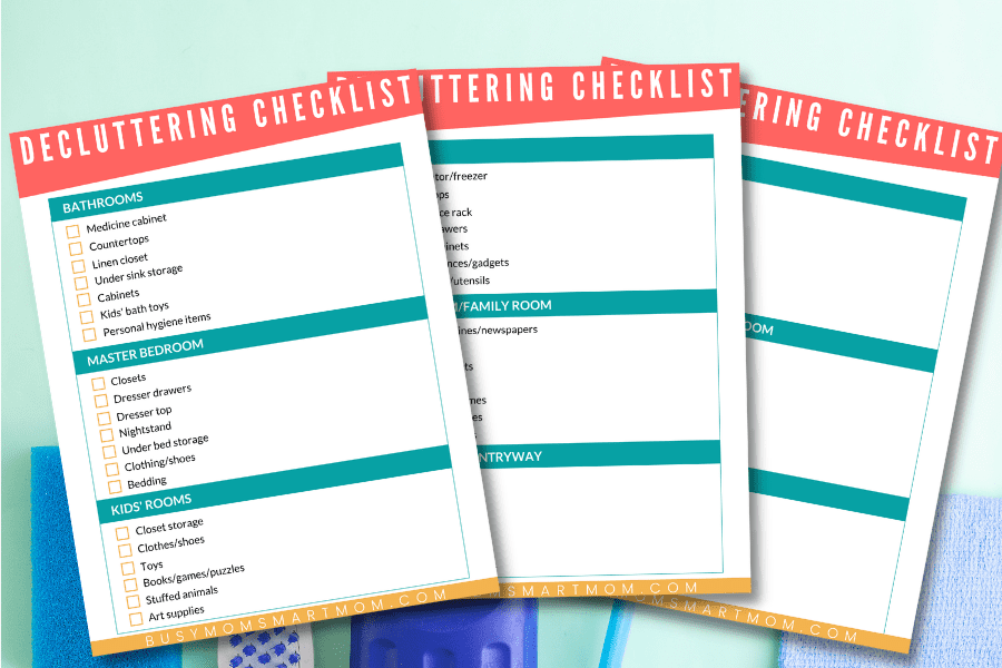 declutter your home checklist printables