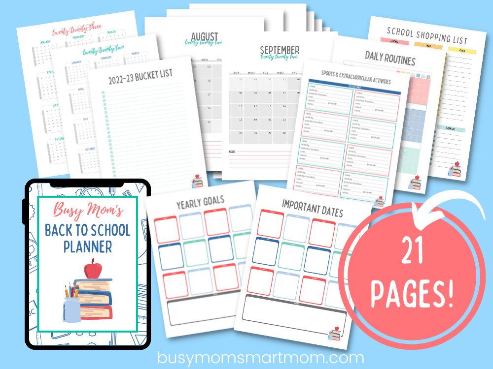 back to school planner