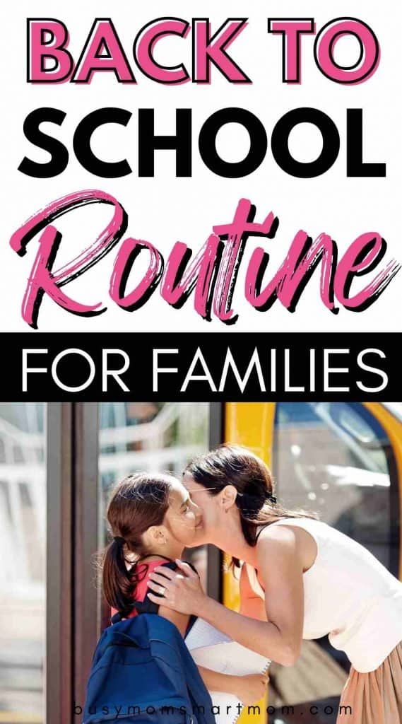 back to school routine pinterest image